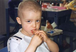 Lou Salom� � Curie, avril 99