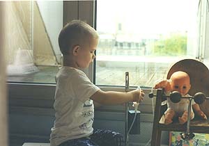 Lou Salom� � Curie, avril 99